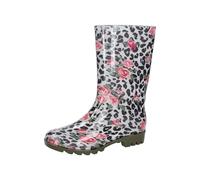 Lico Femme Aquata Botte de Pluie, Noir, Blanc, Rose, 37 EU