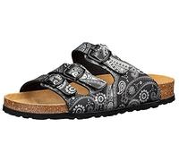 Lico Femme Bioline Lady Power Chausson, Noir Argenté, 41 EU