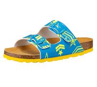 Lico Homme Bioline Top Chausson, Bleu Jaune, 41 EU