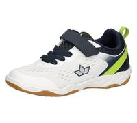 Lico Key VS Chaussures de Sport en Salle pour garçon - Unisexe - Blanc, Bleu Marine, Citron - Taille 27 EU, Blanc, Bleu Marine, Citron, 27 EU