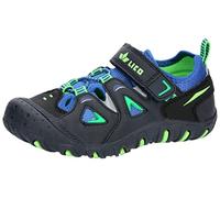 Lico Makani VS Sandale de Sport, Bleu Marine/Citron, 34 EU
