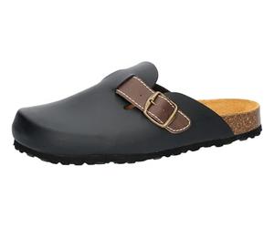 Lico Pantoufles de style sabot Bioline pour homme, noir/marron, 42 EU