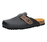 Lico Pantoufles de style sabot Bioline pour homme, noir/marron, 48 EU