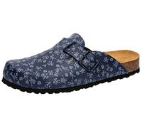 Lico Sabots unisexe Bioline Clog Print, Bleu marine/gris, 42 EU