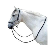 Licol à nœuds avec anneaux noirs pour la formation, le travail au sol, la longation 035/095