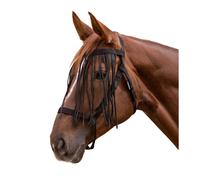 Licol de pâturage avec franges anti-mouches pour cheval Waldhausen Noir Cob