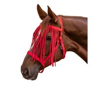 Licol de pâturage avec franges anti-mouches pour cheval Waldhausen Rouge XFull