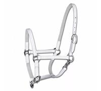 Licol de présentation pour poney en cuir Star Blanc Poney