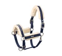 Licol double épingle pour cheval en fausse fourrure Eskadron Bleu Cob