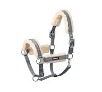 Licol double épingle pour cheval en fausse fourrure Eskadron Bleu Cob