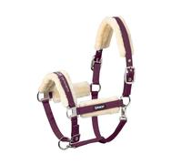 Licol double épingle pour cheval en fausse fourrure Eskadron Rouge Full