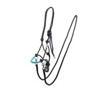Licol en corde nouée avec rênes pour cheval USG Noir Cob/Full