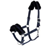 Licol en fourrure pour cheval Covalliero ClassicSoft Bleu Cob