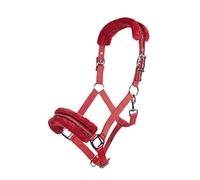 Licol en nylon avec rembourrage polaire 3000 Rouge Pony