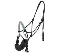 Licol éthologique et rênes pour cheval Norton Fancy Gris Full