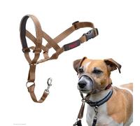 Licol HALTI - pour Que Votre Chien arrête de Tirer sur sa Laisse, Facile à Enfiler, Partie entièrement matelassée sur Le museau, Colliers Anti-Traction pour Petits Chiens (Taille 1, Sable du Désert)