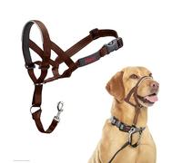 Licol HALTI - pour Que Votre Chien arrête de Tirer sur sa Laisse, Partie entièrement matelassée sur Le museau, Colliers Anti-Traction pour Chiens de Taille Moyenne (Taille 3, Brun Noisette)