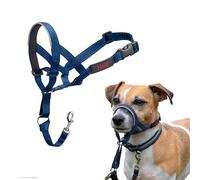 Licol HALTI - pour Que Votre Chien arrête de Tirer sur sa Laisse, Facile à Enfiler, Partie entièrement matelassée sur Le museau, Colliers Anti-Traction pour Petits Chiens (Taille 1, Bleu Cobalt)