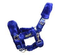 Licol Horses Soft Fluffi Mini, Licol Confortable, Utile pour Mener le Cheval à la Main ou pour le Sécuriser pendant les Opérations de Brossage (Bleu Royal, Shetland)