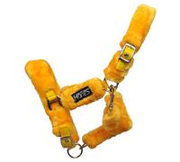 Licol Horses Soft Fluffi Mini, Licol Confortable, Utile pour Mener le Cheval à la Main ou pour le Sécuriser pendant les Opération de Brossage (Jaune, Shetland)