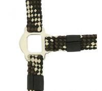 EQUITHEME Licol + Longe Tressé - Couleurs - Beige/Marron, Taille Equipement Cheval - Cheval