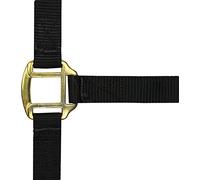 Licol nylon doublé cuir - noir - Cheval