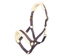 Licol pour cheval avec fausse fourrure Imperial Riding Classic Fur Rouge Poney