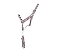 Licol pour cheval double + longe T de T Gris Cheval