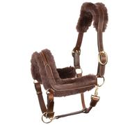 Licol pour cheval en cuir anatomique Harry's Horse Furry Matt Marron Full