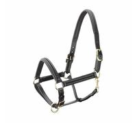 Licol pour cheval en cuir doublé bombée Tattini Marron Cob
