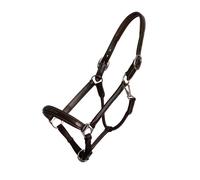 Licol pour cheval en cuir Dy'on Fancy Working Collection Marron Poney