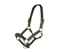 Licol pour cheval en cuir HKM Soft Noir Pur-sang