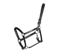 Licol pour cheval en cuir HKM Sparkle Noir Poney