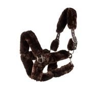 Licol pour cheval en fourrure Equestro Marron Full