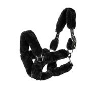 Licol pour cheval en fourrure Equestro Noir Full