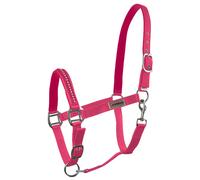 Licol pour cheval en nylon Horsenjoy Glitter Rose Full