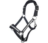 Licol pour cheval HKM Reflective Noir Pur-sang