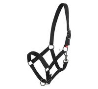 Imperial Riding IRH Licol Yearling pour annuels, en Nylon Robuste, rembourré avec néoprène, réglable et sûr avec Mousqueton, Confortable pour Jeunes Chevaux, Noir