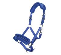 Licol pour cheval rembourré en polaire HKM Glitter Bleu Cheval