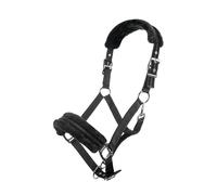 Licol pour cheval rembourré en polaire HKM Glitter Noir Cheval