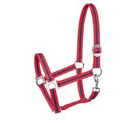 Licol pour chevaux Start Economic Licol réglable pour cheval Licol d'écurie Poney pur-sang chaud (rouge/bleu foncé, poney)