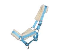 Licol pour poulain avec fourrure Q-essentials Bleu Shetland