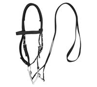 Licol réglable pour cheval - Sangle de séparation avec verrou de cou - Cordon de guidage à trois boucles, équipement d'équitation durable pour la ferme, harnais de contrôle stable, accessoires pour la