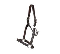 Licol tressé cuir pour cheval Dy'on Marron Full