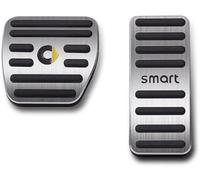 LICOME Couverture Pédale de Voiture pour Smart Fortwo 451 453 Forfour 450 452 454, Coussinets de Pédale d'embrayage, Antidérapant Couvre-Pédale Automatique de Frein de Pédale de Gaz,B Silver