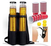 L'icône - Duo Sac à dos à bière Double sac à dos pour boissons 2 x 3 litres de capacité (sac à dos à bière 6 litres + 50 coupes)