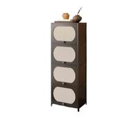 LICONG-2020 Armoire à Vaisselle Buffet/bibliothèque d'angle étroit à 4 Niveaux, Meuble de Rangement sur Pied for Salon avec tiroirs