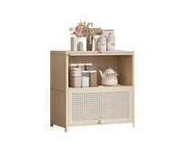 LICONG-2020 Armoire à Vaisselle Buffet de Cuisine Bas à Deux Niveaux avec Compartiments Rangement for Le café et thé(Moyen)