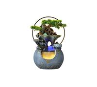 LICONG-2020 Fontaine d'intérieur Fontaine à Eau de Table Rocaille avec Cascade et Fontaine Pièce décorative for la décoration du Bureau Domicile(Grigio)