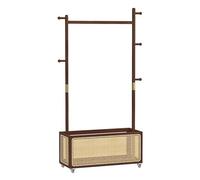 LICONG-2020 Porte-Manteau autoportant Armoire Ouverte de Style Chambre à Coucher, étagère Rangement, vestiaire, vêtements Suspendus, Mobile multifonctionnelle